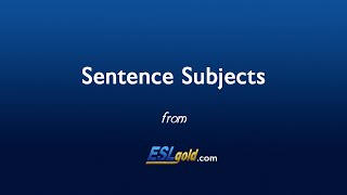 check-my-english.com Sentence Subjects video