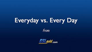 check-my-english.com Everyday vs. Every Day video